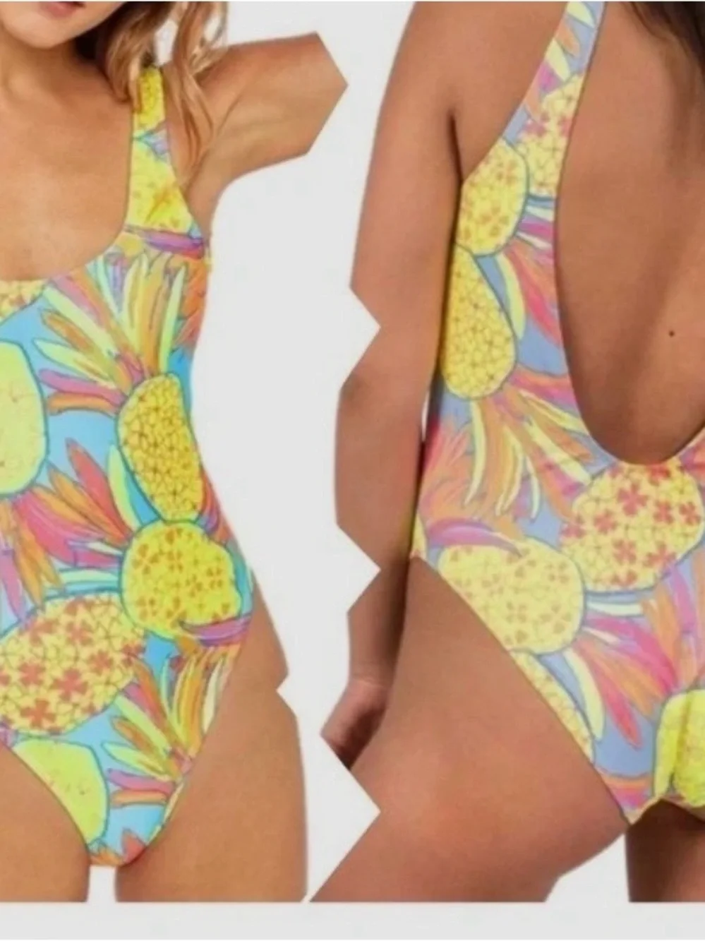 Chubbies The Pina Coolada One Piece Swimsuit Size M